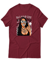 T-Shirt Αντρικό - No Fuck Given - Color Thumbnail Σκούρο Κόκκινο