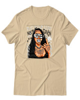 T-Shirt Αντρικό - No Fuck Given - Color Thumbnail Μπεζ
