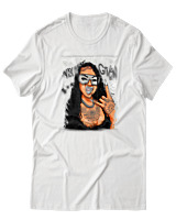 T-Shirt  Γυναικείο - No Fuck Given - Color Thumbnail Άσπρο