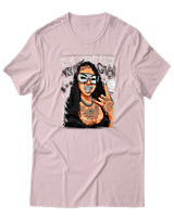 T-Shirt  Γυναικείο - No Fuck Given - Color Thumbnail Απαλό Ροζ