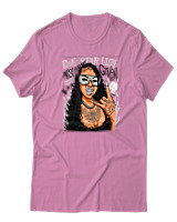 T-Shirt  Γυναικείο - No Fuck Given - Color Thumbnail Ροζ