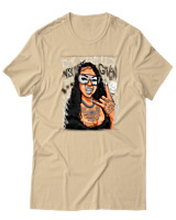 T-Shirt  Γυναικείο - No Fuck Given - Color Thumbnail Μπέζ