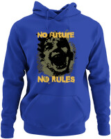 Φούτερ με κουκούλα - No Future No Rules - Color Thumbnail Μπλε Ρουά
