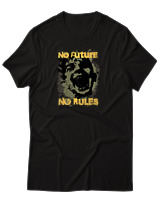 T-Shirt Αντρικό - No Future No Rules - Color Thumbnail Μαύρο