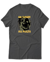 T-Shirt Αντρικό - No Future No Rules - Color Thumbnail Ανθρακί