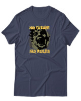 T-Shirt Αντρικό - No Future No Rules - Color Thumbnail Μπλε Γκρι
