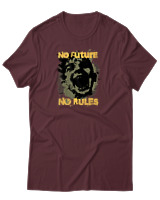 T-Shirt Αντρικό - No Future No Rules - Color Thumbnail Μπορντό