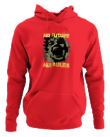 Φούτερ με κουκούλα Γυναικείο - No Future No Rules - Color Thumbnail Κόκκινο