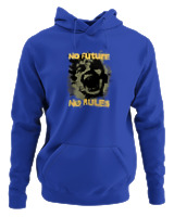 Φούτερ με κουκούλα Γυναικείο - No Future No Rules - Color Thumbnail Μπλε Ρουά