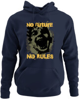 Φούτερ με κουκούλα - No Future No Rules - Color Thumbnail Navy Blue