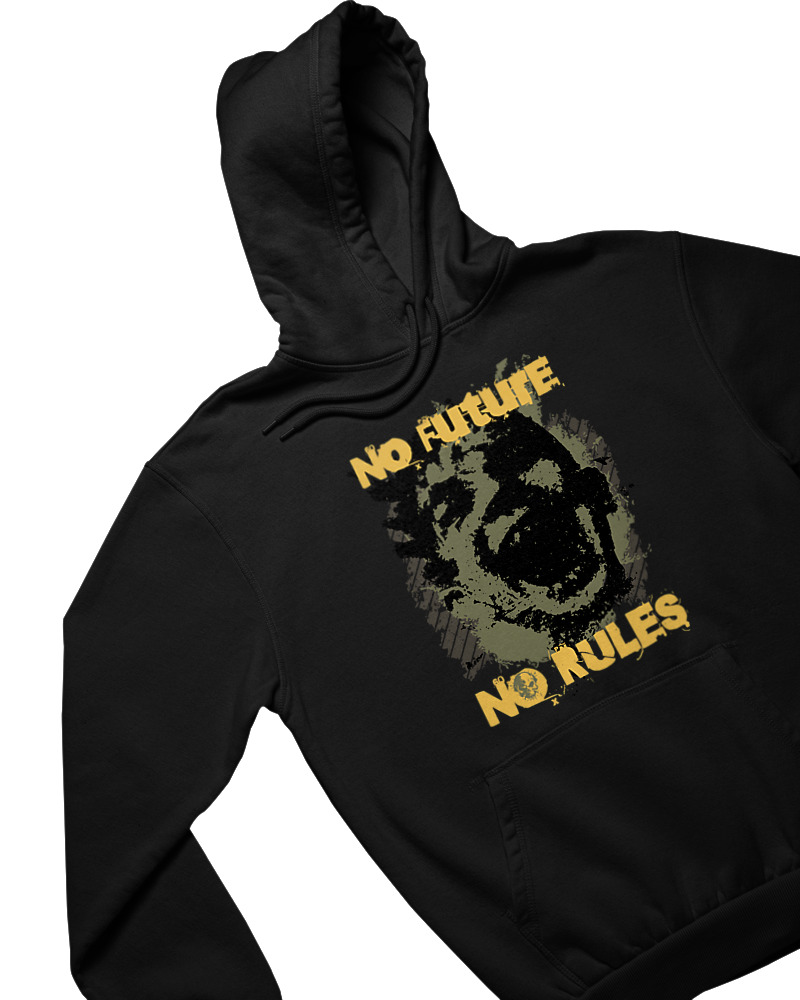 Φούτερ με κουκούλα - No Future No Rules - Image 1