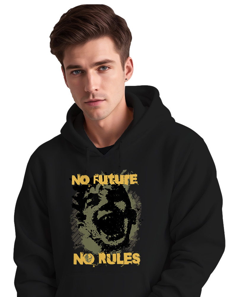 Φούτερ με κουκούλα - No Future No Rules - Image 2