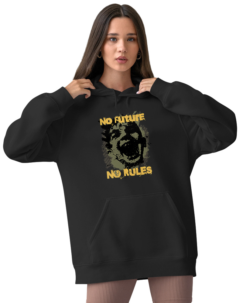 Φούτερ με κουκούλα Γυναικείο - No Future No Rules - Image 2