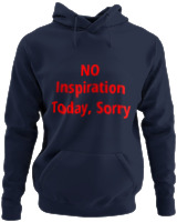 Φούτερ με κουκούλα - No Inspiration Today - Color Thumbnail Navy Blue