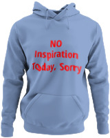 Φούτερ με κουκούλα - No Inspiration Today - Color Thumbnail Blue Carolina