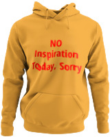 Φούτερ με κουκούλα - No Inspiration Today - Color Thumbnail Κίτρινο Χρυσό