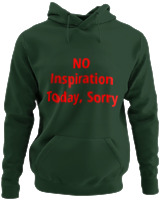 Φούτερ με κουκούλα - No Inspiration Today - Color Thumbnail Κυπαρισσί