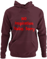 Φούτερ με κουκούλα - No Inspiration Today - Color Thumbnail Marron
