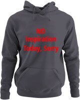 Φούτερ με κουκούλα - No Inspiration Today - Color Thumbnail Ανθρακί