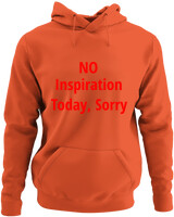 Φούτερ με κουκούλα - No Inspiration Today - Color Thumbnail Orange