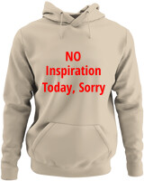 Φούτερ με κουκούλα - No Inspiration Today - Color Thumbnail Μπέζ