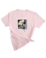 T-Shirt Woman Fashion Γυναικείο - No More Excuses - Color Thumbnail PALE PINK