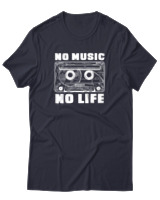 T-Shirt  Γυναικείο - No Music No Life - Color Thumbnail Σκούρο Μπλέ