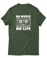 T-Shirt  Γυναικείο - No Music No Life - Color Thumbnail Κυπαρισσί