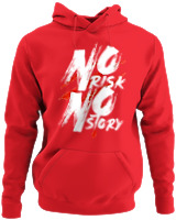 Φούτερ με κουκούλα - No Risk No Story - Color Thumbnail Κόκκινο