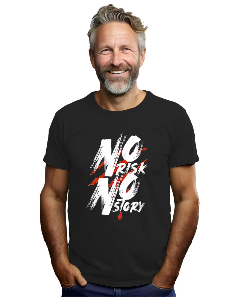 T-Shirt Αντρικό - No Risk No Story - Image 2