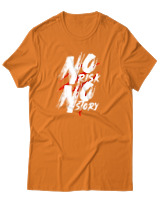 T-Shirt Αντρικό - No Risk No Story - Color Thumbnail Πορτοκαλί