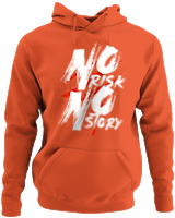 Φούτερ με κουκούλα - No Risk No Story - Color Thumbnail Orange