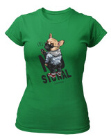 T-Shirt Στενή Γραμμή - No Signal - Color Thumbnail Πράσινο