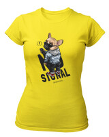 T-Shirt Στενή Γραμμή - No Signal - Color Thumbnail Κίτρινο