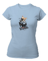 T-Shirt Στενή Γραμμή - No Signal - Color Thumbnail Γαλάζιο