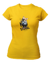T-Shirt Στενή Γραμμή - No Signal - Color Thumbnail Χρυσό Κίτρινο