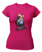 T-Shirt Στενή Γραμμή - No Signal - Color Thumbnail Φουξια