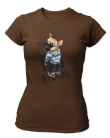 T-Shirt Στενή Γραμμή - No Signal - Color Thumbnail Καφέ