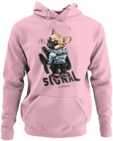 Φούτερ με κουκούλα - No Signal - Color Thumbnail Pink