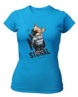 T-Shirt Στενή Γραμμή - No Signal - Color Thumbnail Τιρκουάζ