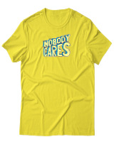 T-Shirt Αντρικό - Nobody Cares - Color Thumbnail Κίτρινο
