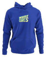 Φούτερ με κουκούλα Γυναικείο - Nobody Cares - Color Thumbnail Μπλε Ρουά