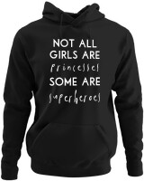 Φούτερ με κουκούλα - Not All Girls Are Princesses - Color Thumbnail Μαύρο