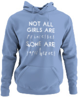 Φούτερ με κουκούλα - Not All Girls Are Princesses - Color Thumbnail Blue Carolina