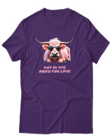 T-Shirt Αντρικό - Not In The Mood For Love - Color Thumbnail Σκούρο Μωβ