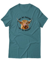 T-Shirt Αντρικό - Not My Bullshit - Color Thumbnail Μπλε Πράσινο