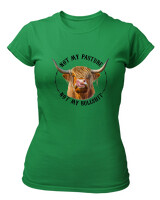 T-Shirt Στενή Γραμμή - Not My Bullshit - Color Thumbnail Πράσινο