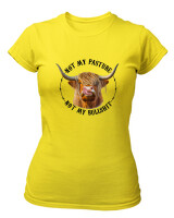 T-Shirt Στενή Γραμμή - Not My Bullshit - Color Thumbnail Κίτρινο