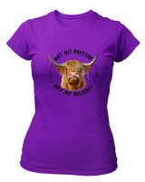 T-Shirt Στενή Γραμμή - Not My Bullshit - Color Thumbnail Σκούρο Μωβ
