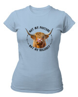 T-Shirt Στενή Γραμμή - Not My Bullshit - Color Thumbnail Γαλάζιο